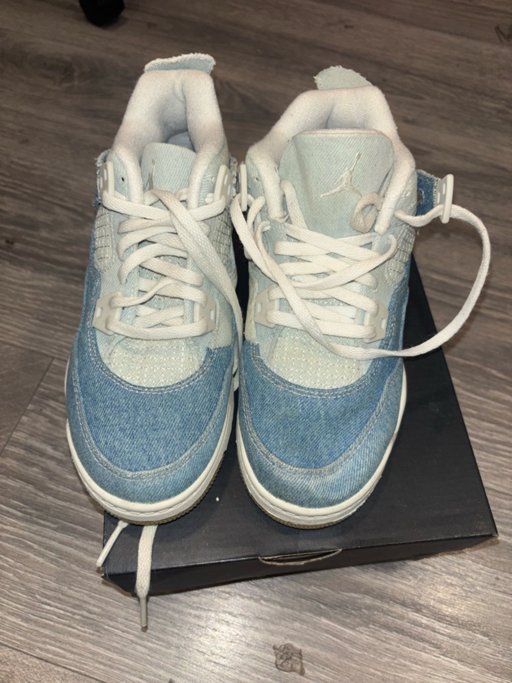 Jordan Kids Denim Light Blue & White Sneakers